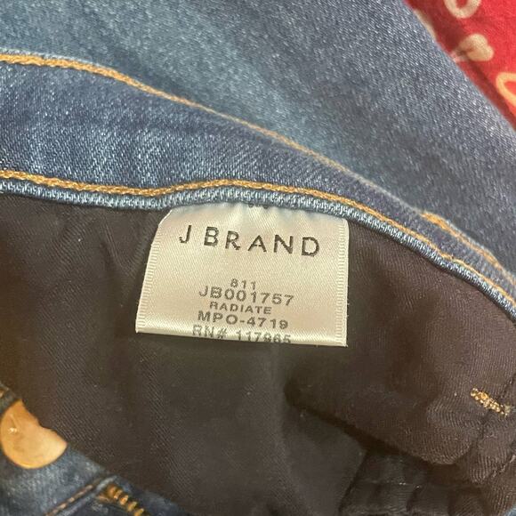 J Brand DIY Paisley Print Bandana Flare Jeans - size 26 - Picture 6 of 8